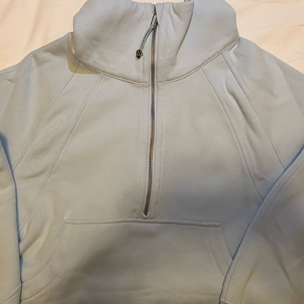 Lululemon Scuba Funnel Neck 1/2 Zip in Sheer Blue in M/L